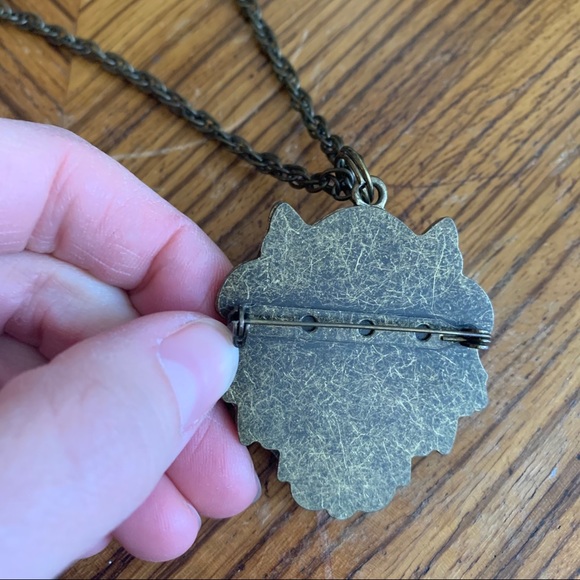 Vintage lion head necklace pendant pin Lannister - Picture 5 of 7